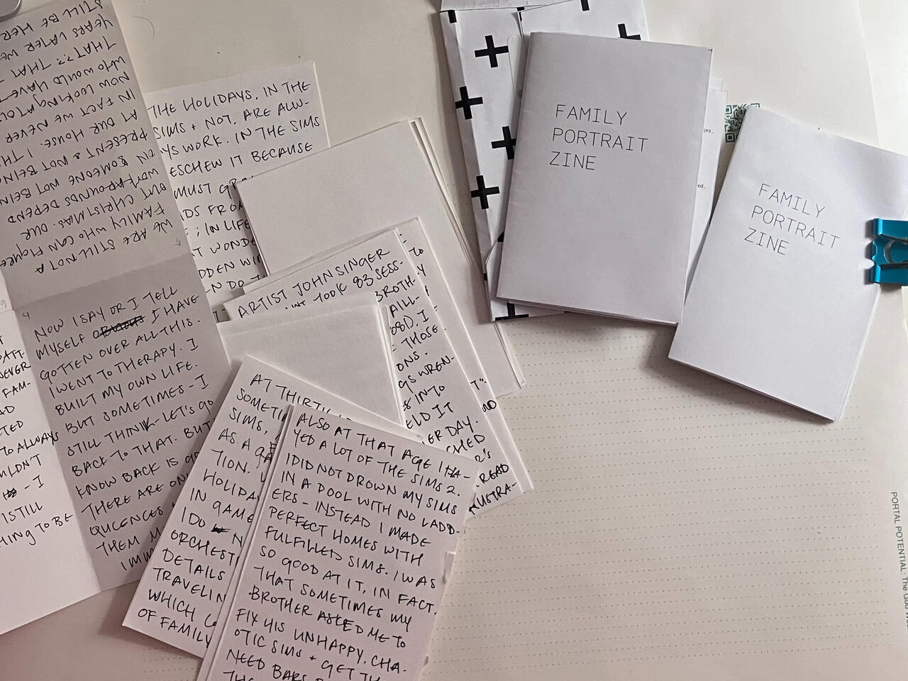 "FAMILY PORTRAIT ZINE"